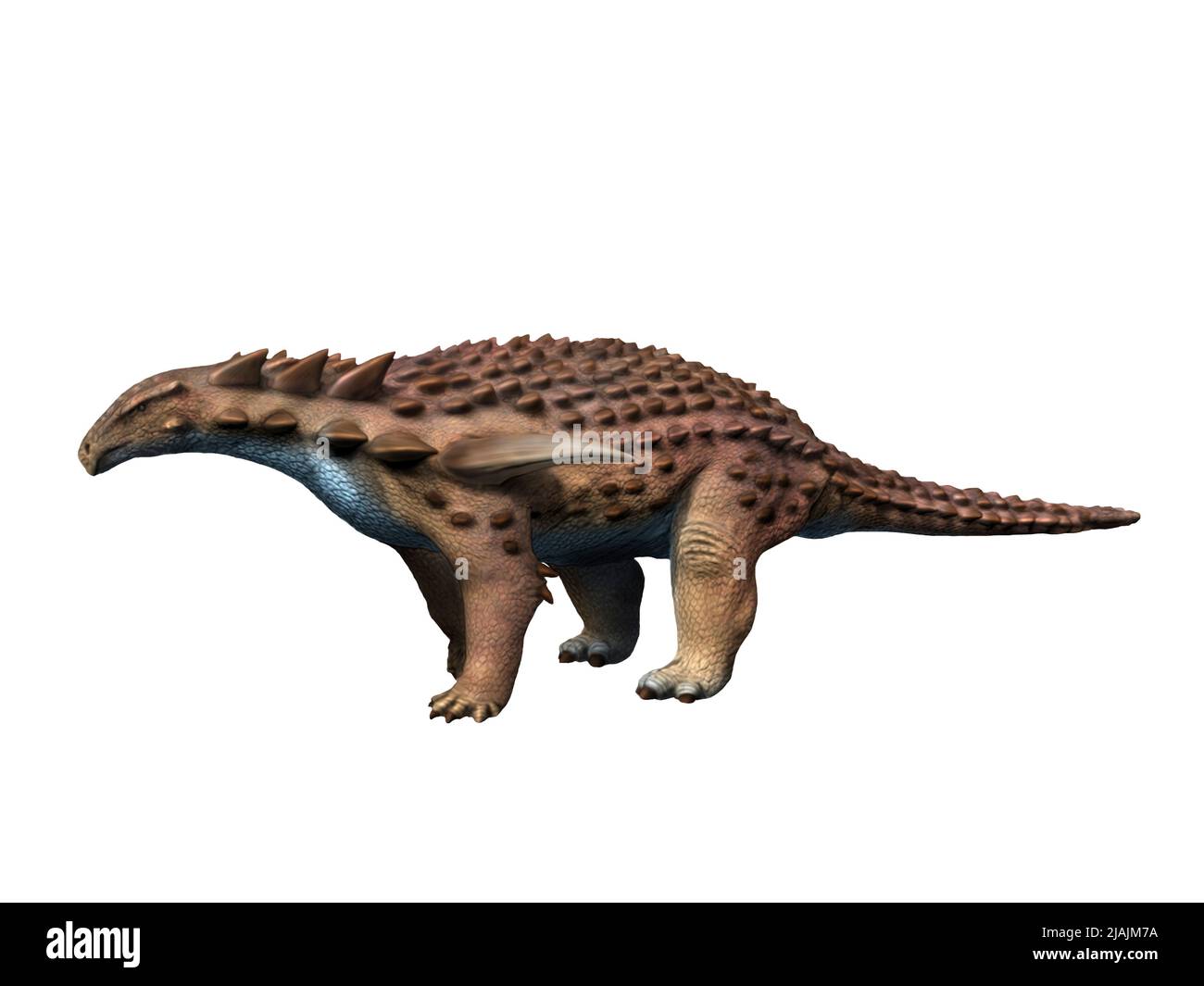 Borealopelta markmitchelli, an Early Cretaceous ankylosaur dinosaur from Canada. Stock Photo