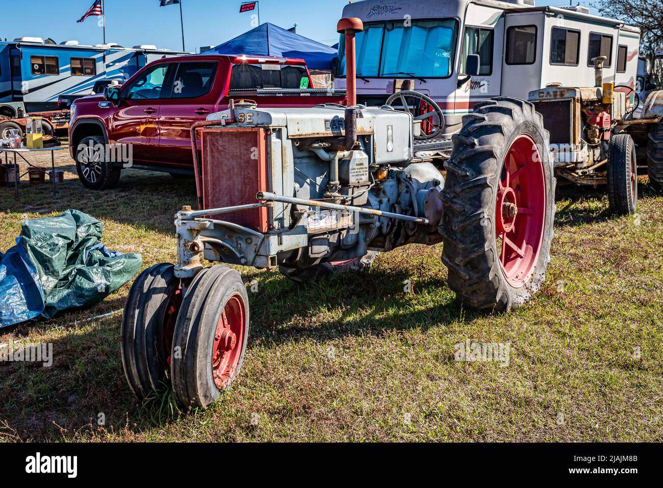 Fort Meade, FL - February 23, 2022: 1932 Case CC Farm Tractor at local tractor show Stock Photo
