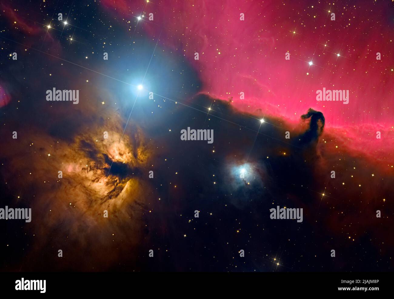 Horsehead Nebula And Flame Nebula Stock Photo - Alamy