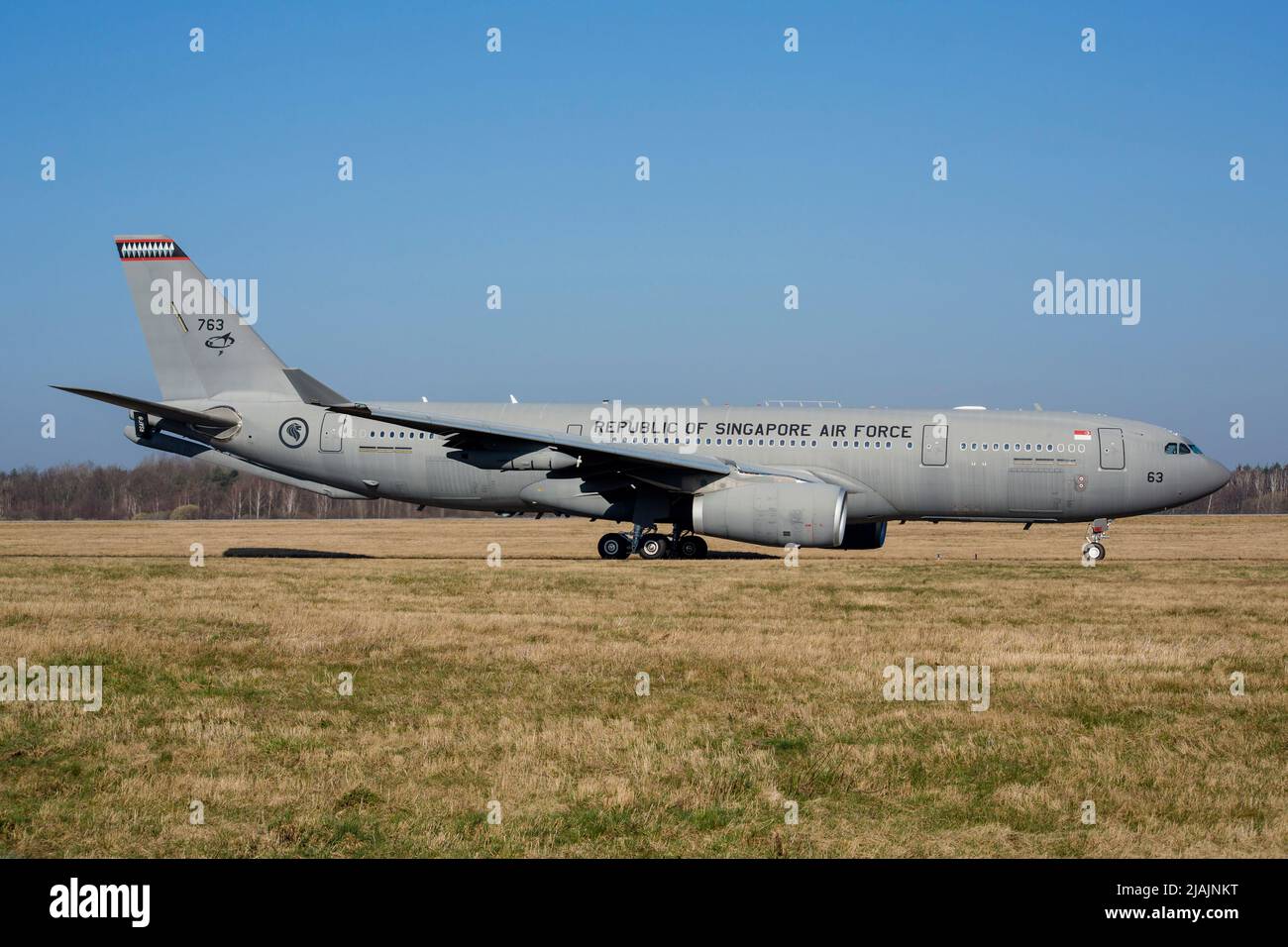 Republic of Singapore Air Force Airbus A330 MRTT tanker aircraft, Dresden, Germany. Stock Photo