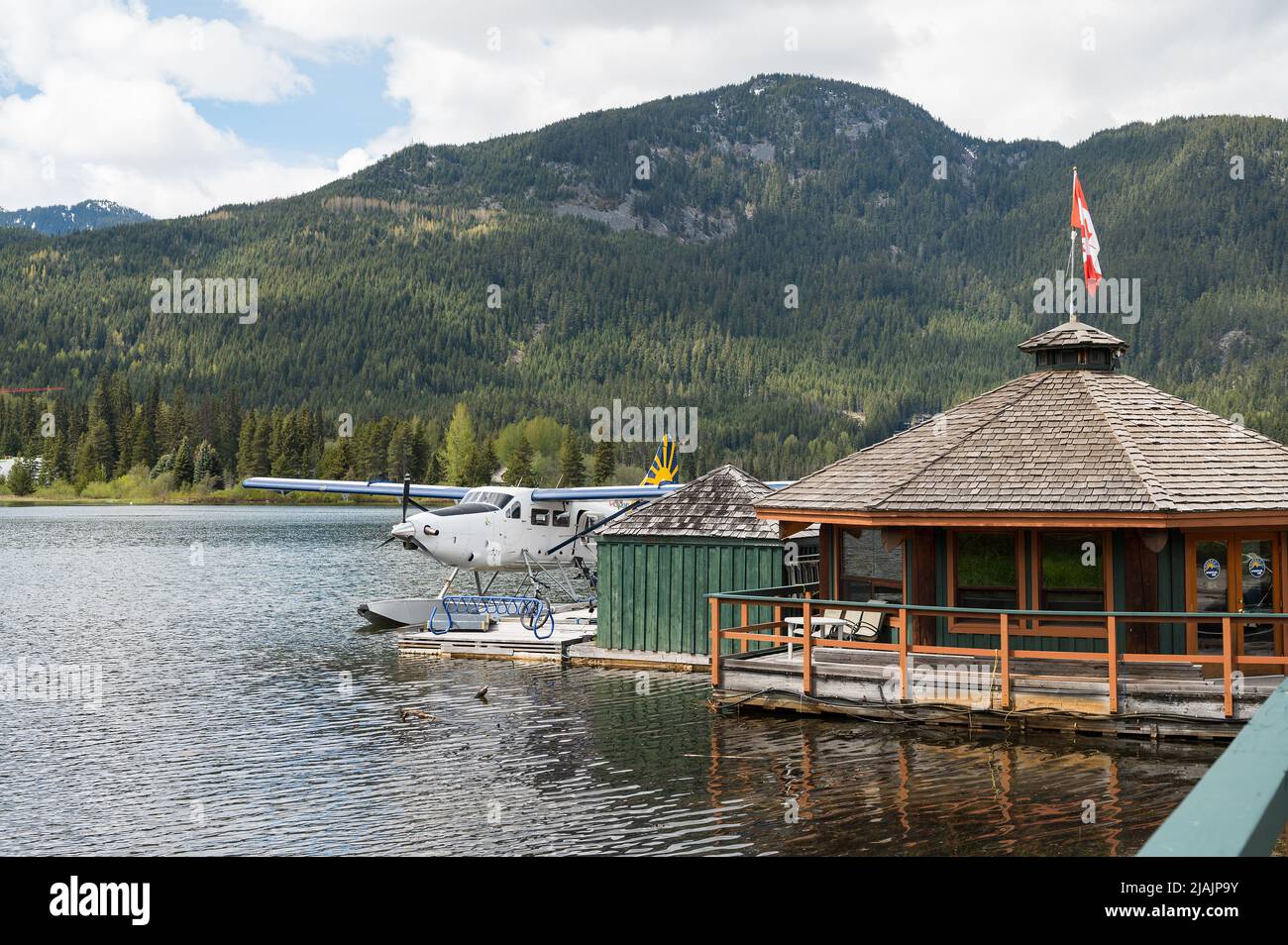 The Whistler Air and Harbour Air float plane base at Green Lake in