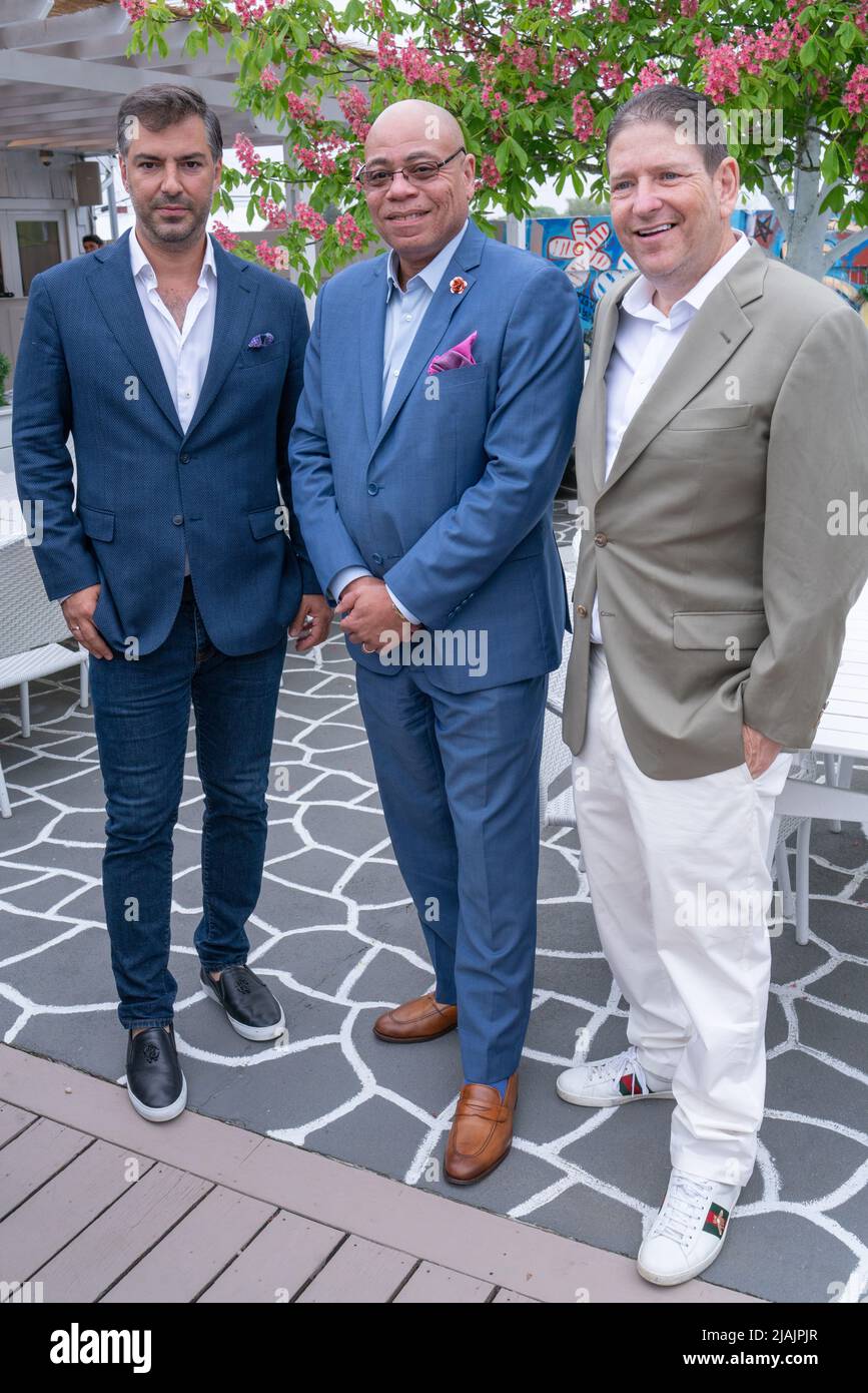 Michael Pitsinos, Lionel Chitty and Todd Shapiro attends Dan's Papers VIP Summer Kickoff