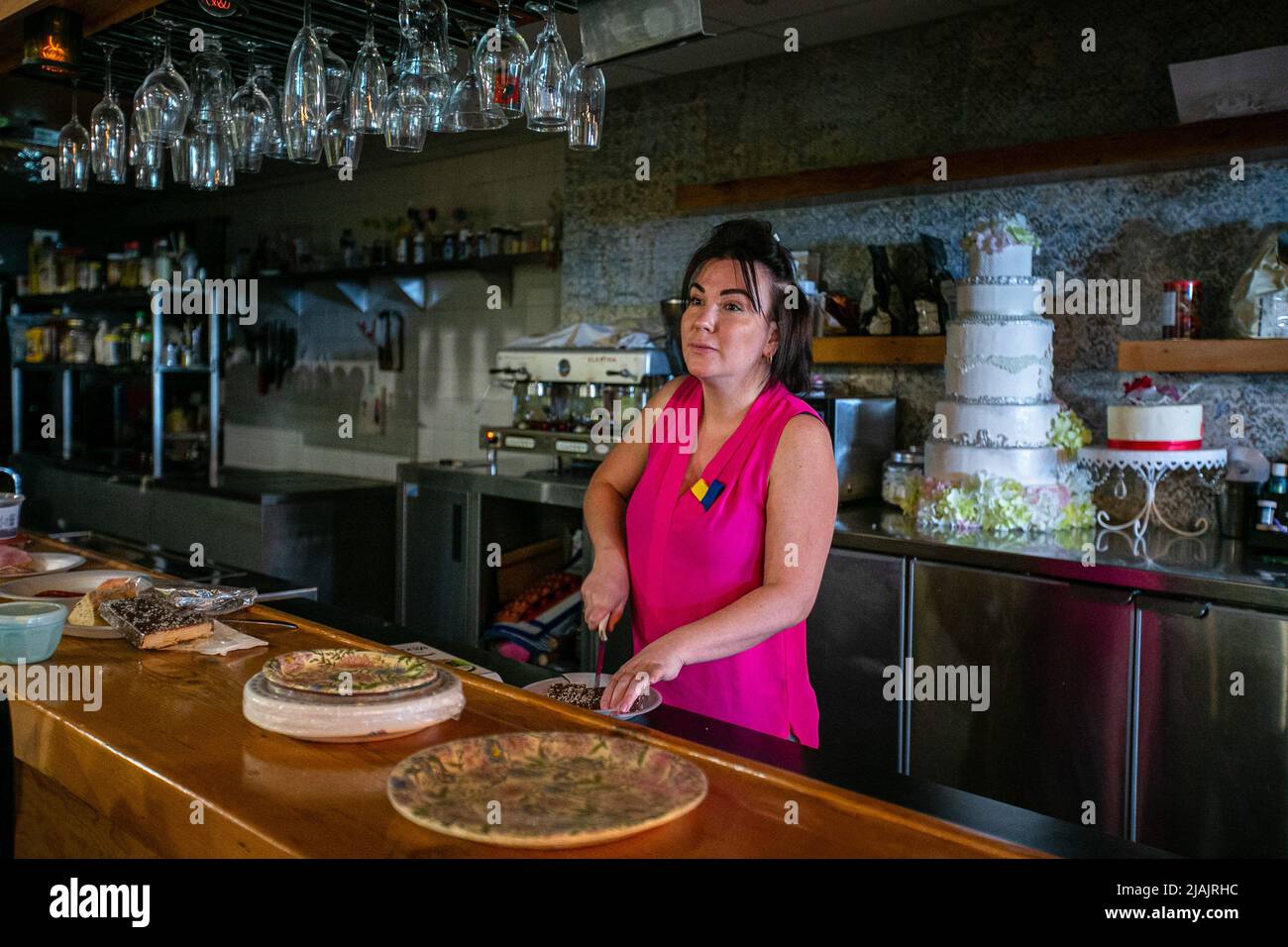 May 10, 2022, Montreal, Quebec, Canada Olga Sakhnina, one of the founders of the refugee centre