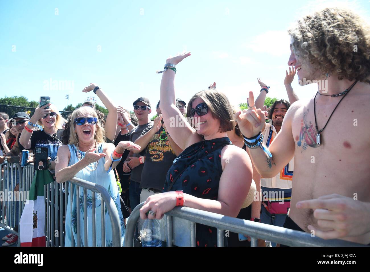 Concert fan at the Boston Calling music festival held in Allston