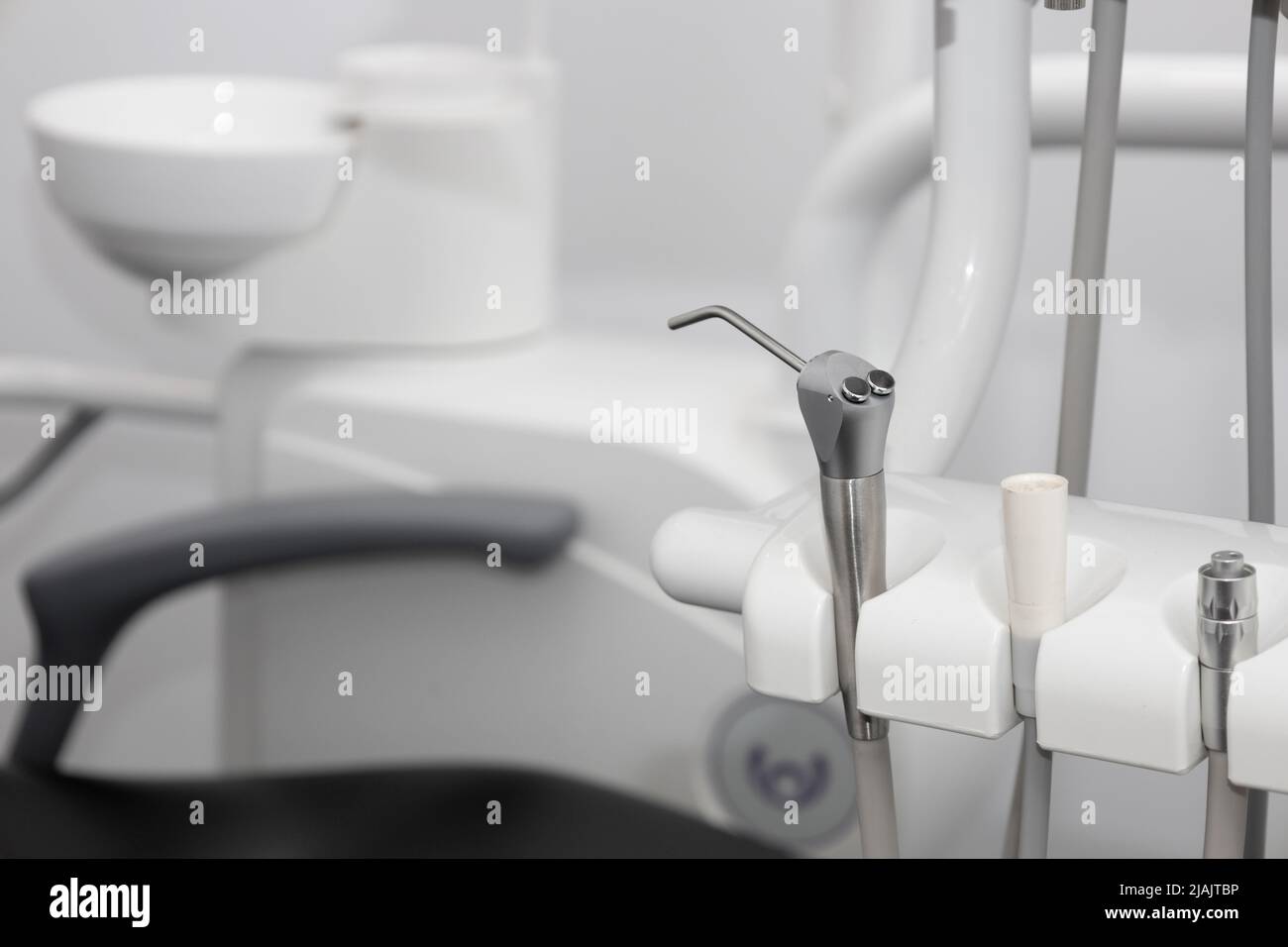 approach to dental office tools, water dispenser, professional objects for medical work, studio