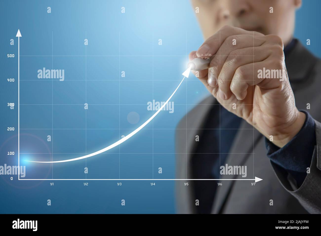 Exponential graph hi-res stock photography and images - Alamy