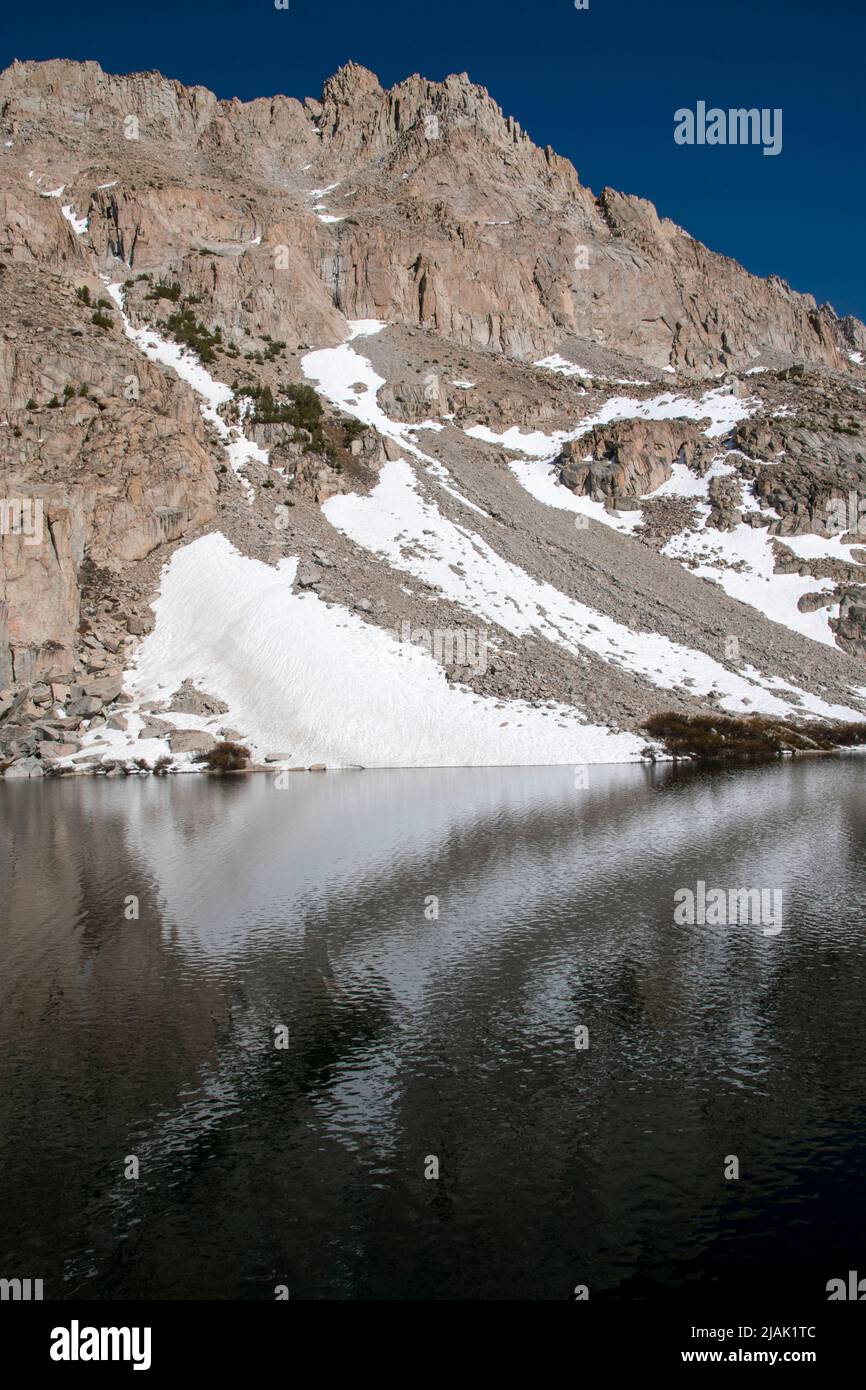 Donkey Lake is one of many alpine lakes in the Eastern Sierra of Inyo