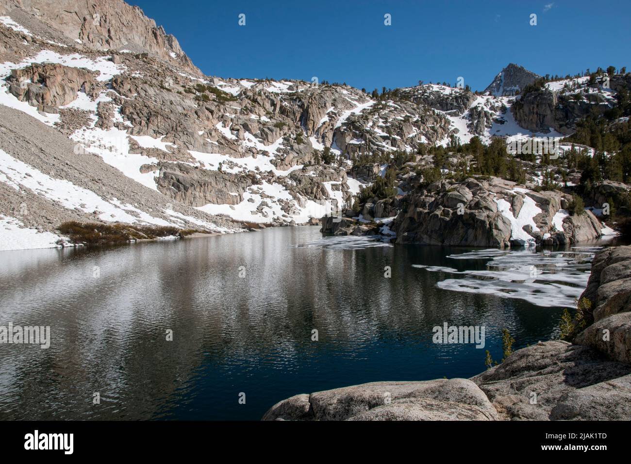 Donkey Lake is one of many alpine lakes in the Eastern Sierra of Inyo