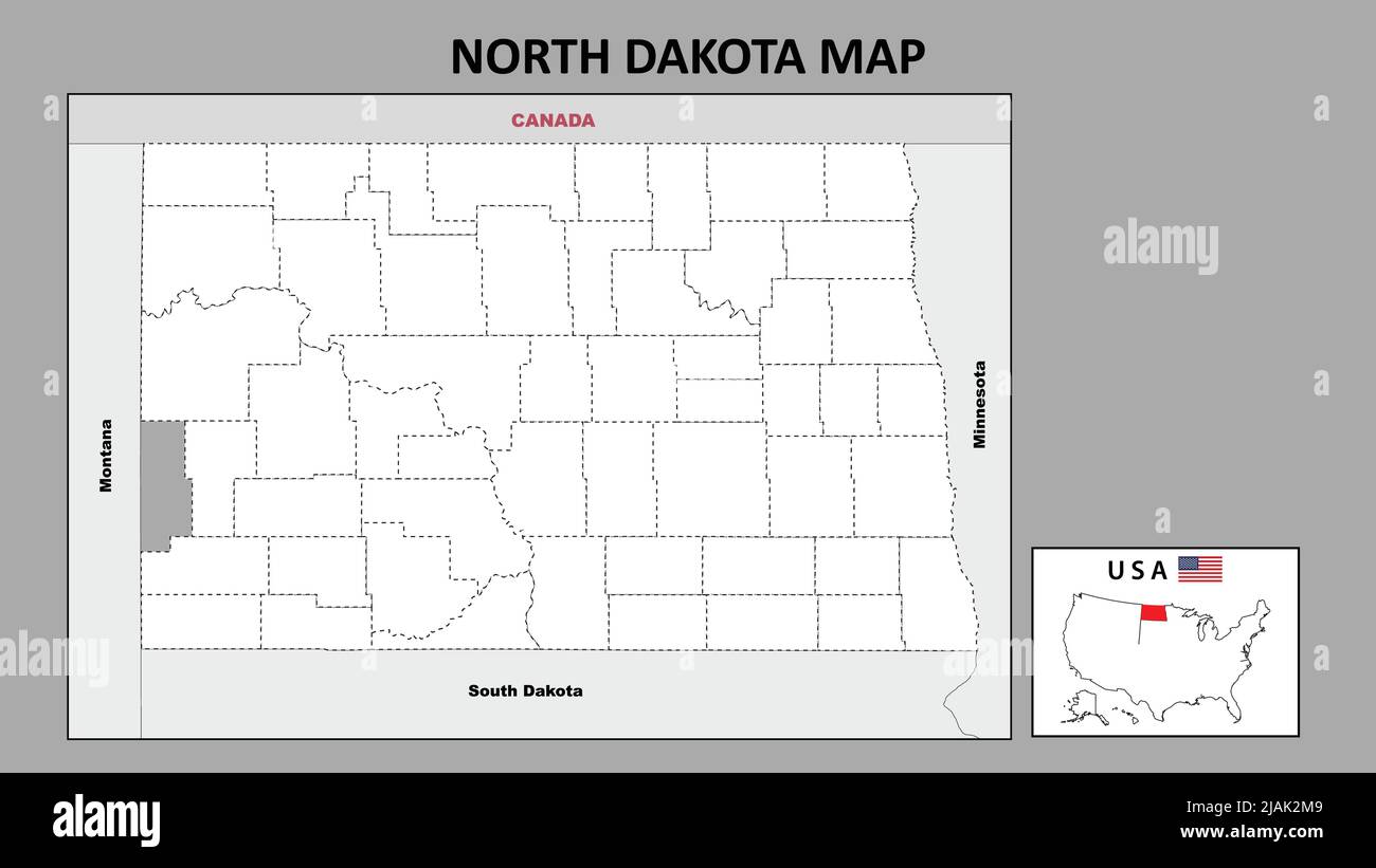 North Dakota Map District Map Of North Dakota In District Map Of North   North Dakota Map District Map Of North Dakota In District Map Of North Dakota In Color With Capital 2JAK2M9 