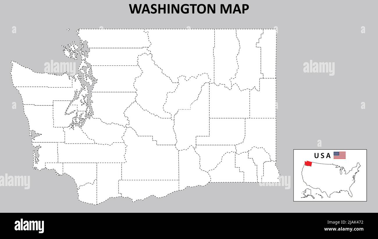 Washington Map. District map of Washington in District map of