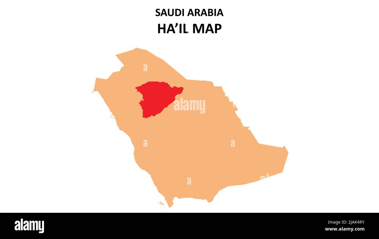 Hail map highlighted on Saudi Arabia map. Hail map on Saudi Arabia. Stock Vector