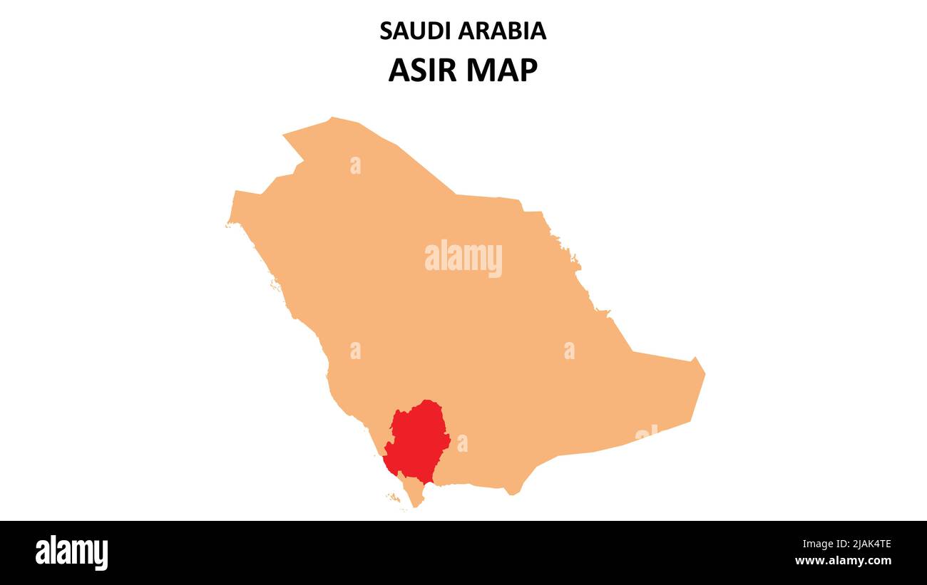 Asir Map Part of riyadh province Stock Vector Images - Alamy