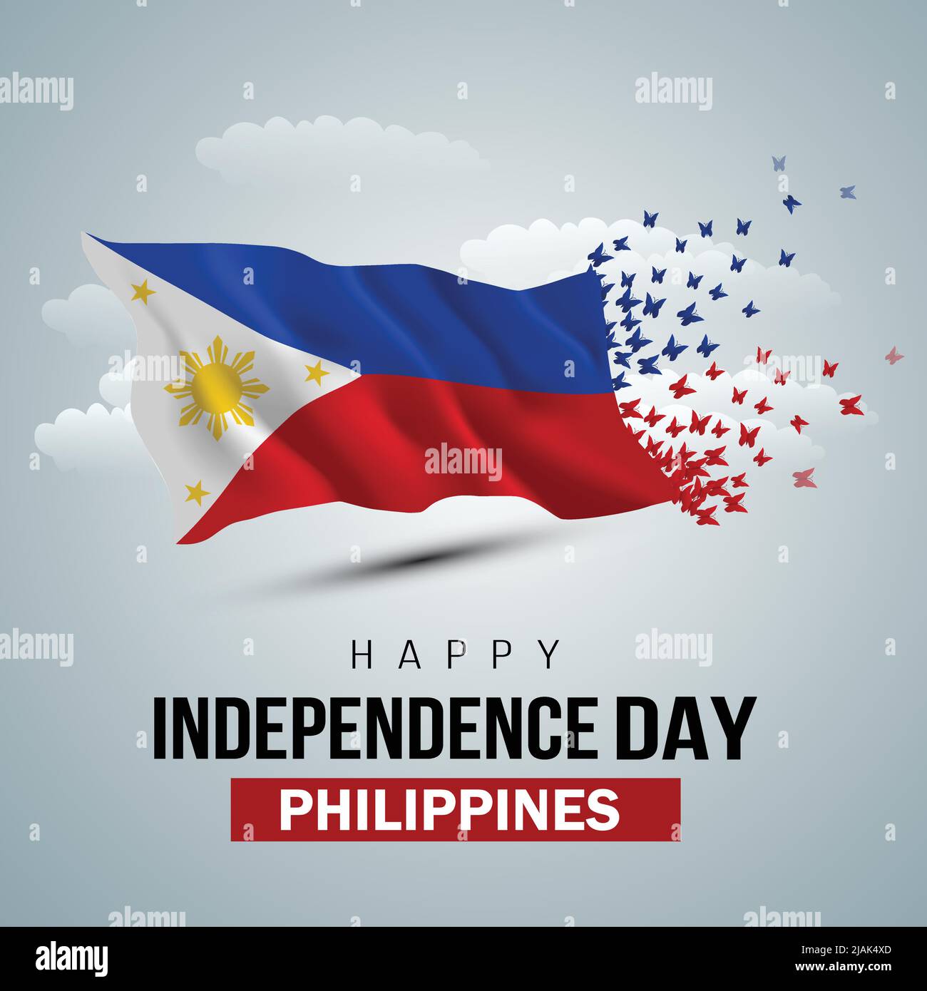 happy independence day Philippines greetings. vector illustration