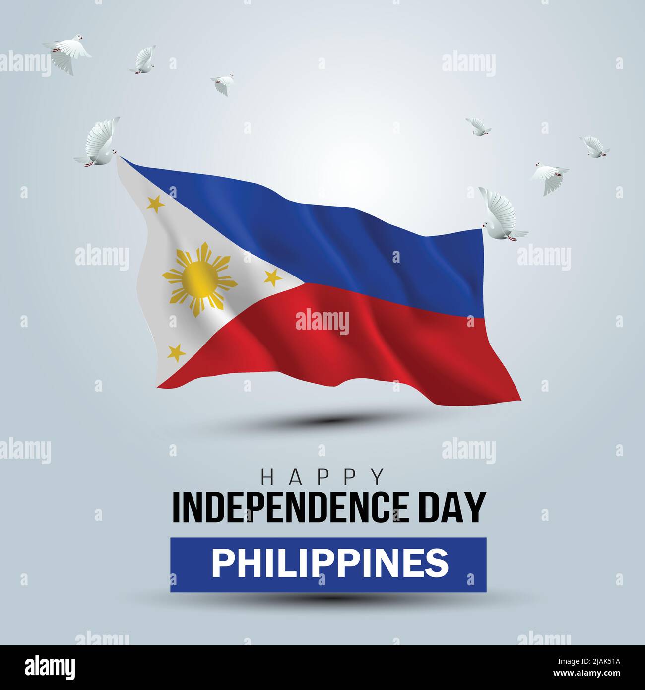happy independence day Philippines greetings. vector illustration