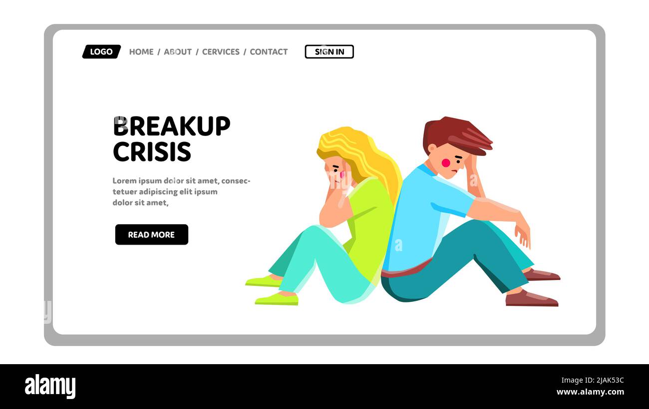 Breakup Crisis And Quarrel Of Couple Family Vector Stock Vector Image ...