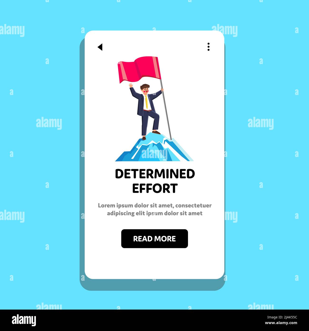 Determined Effort Make Employee For Career Vector Stock Vector Image & Art Alamy