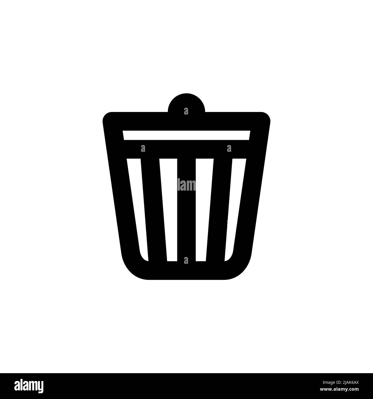 Trash can, line web or mobile interface vector icon Stock Vector