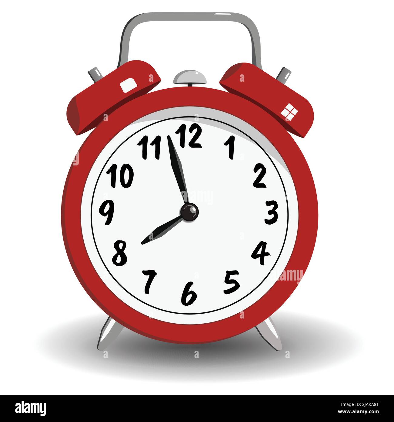 Red clock in vector Stock Vector Image & Art Alamy