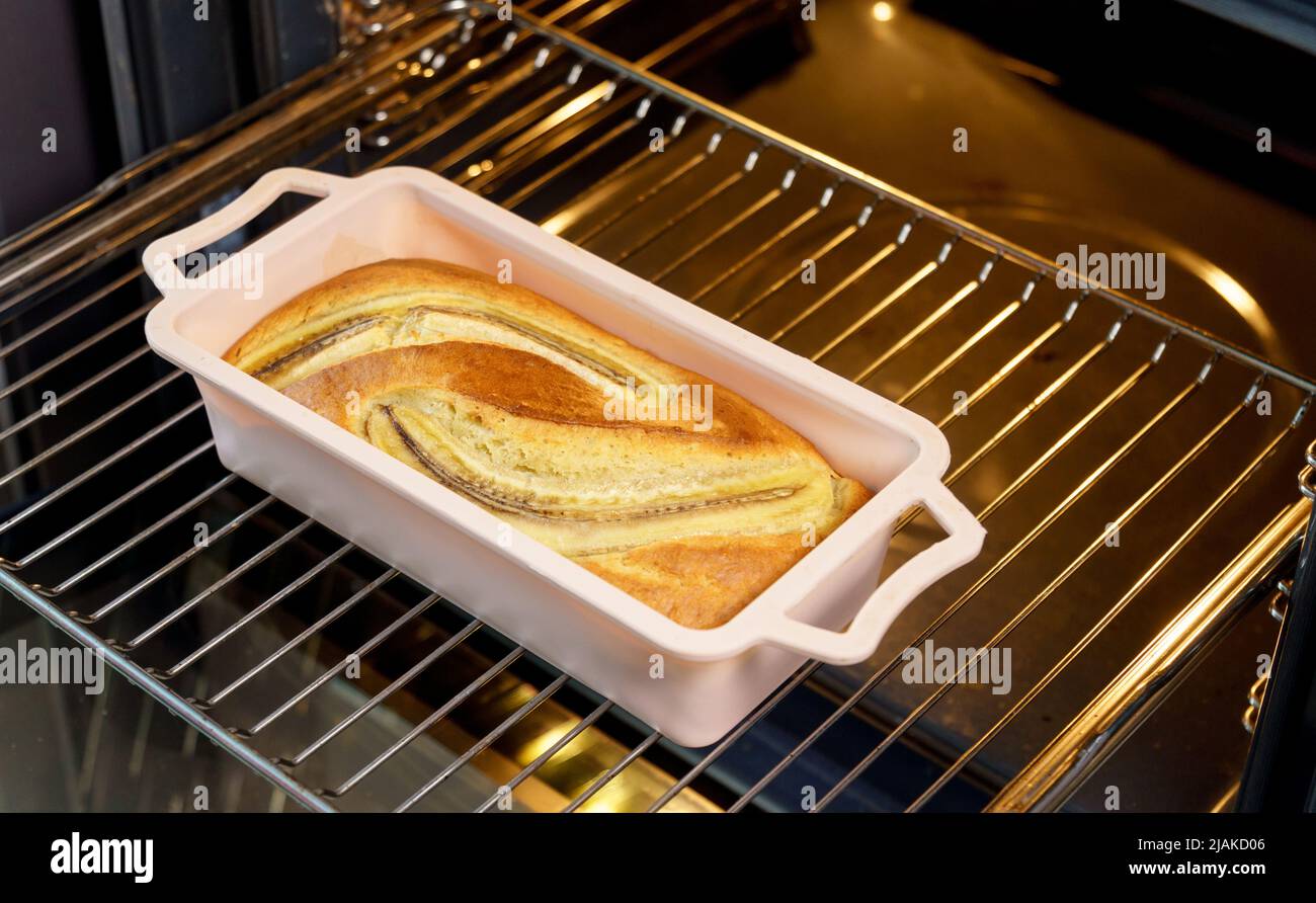 Banana bread in oven hi res stock photography and images Alamy