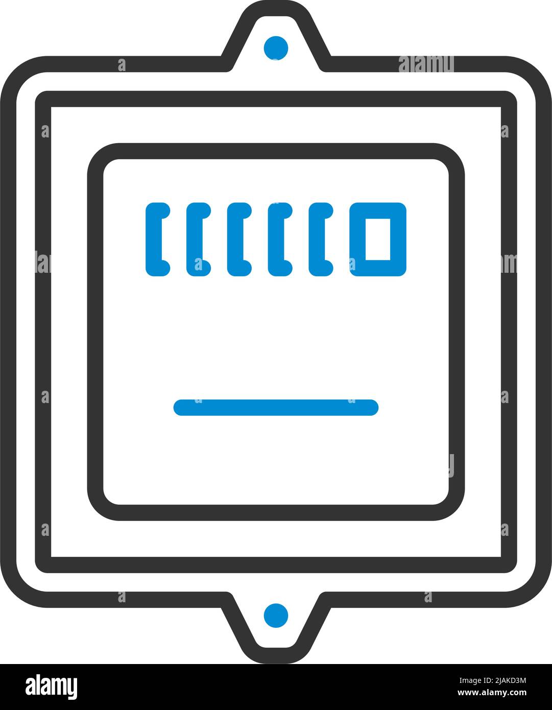 Electric Meter Icon. Editable Bold Outline With Color Fill Design. Vector Illustration Stock
