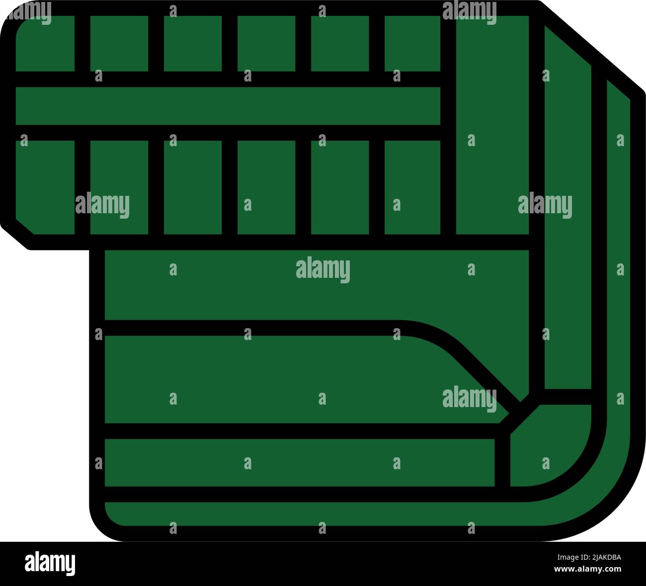 Craps Table Icon. Editable Bold Outline With Color Fill Design. Vector