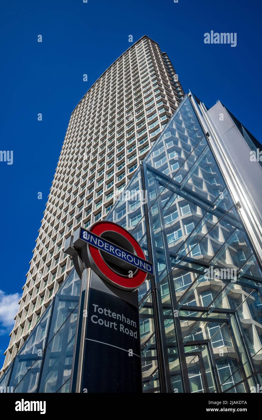 Tottenham Court Road Tube Station with Centre Point skyscraper Centre Tottenham Court Road Tube Station with Centre Point skyscraper Centre