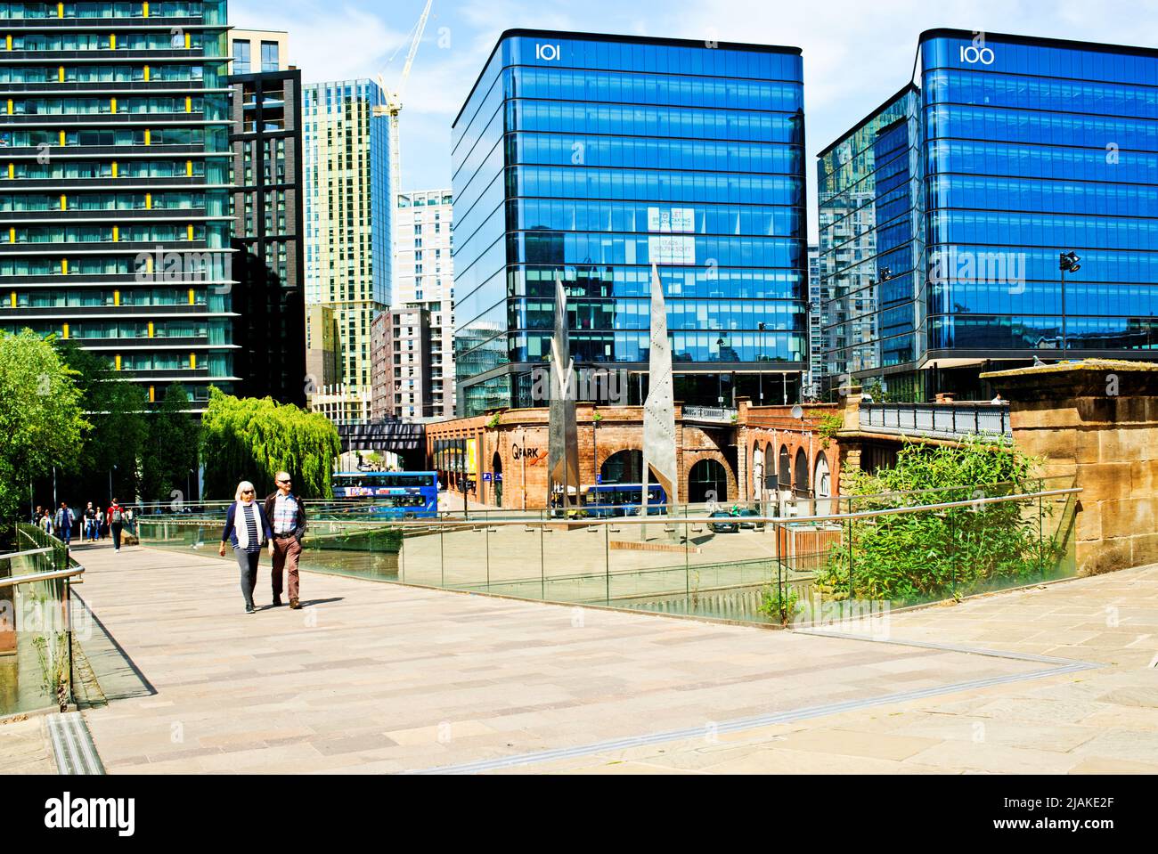 Flats and offices 100 and 101, Embankment, Manchester, England Stock