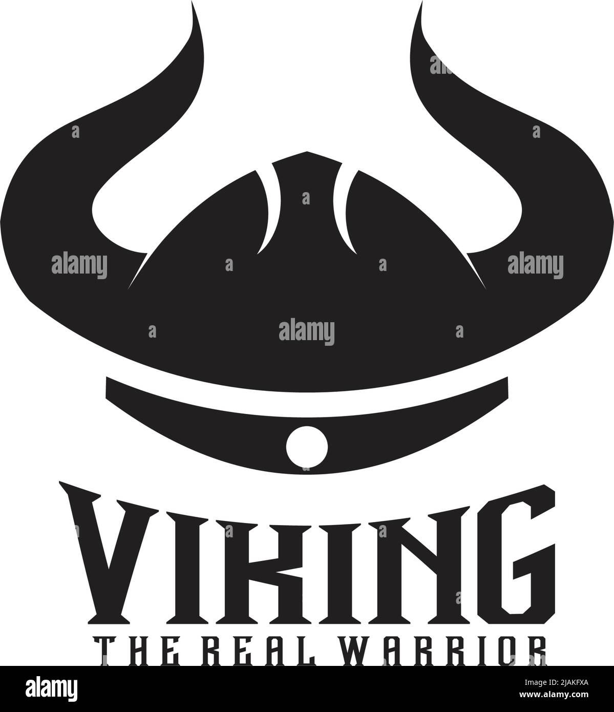 Viking helmet icon logo design vector illustration template Stock Vector
