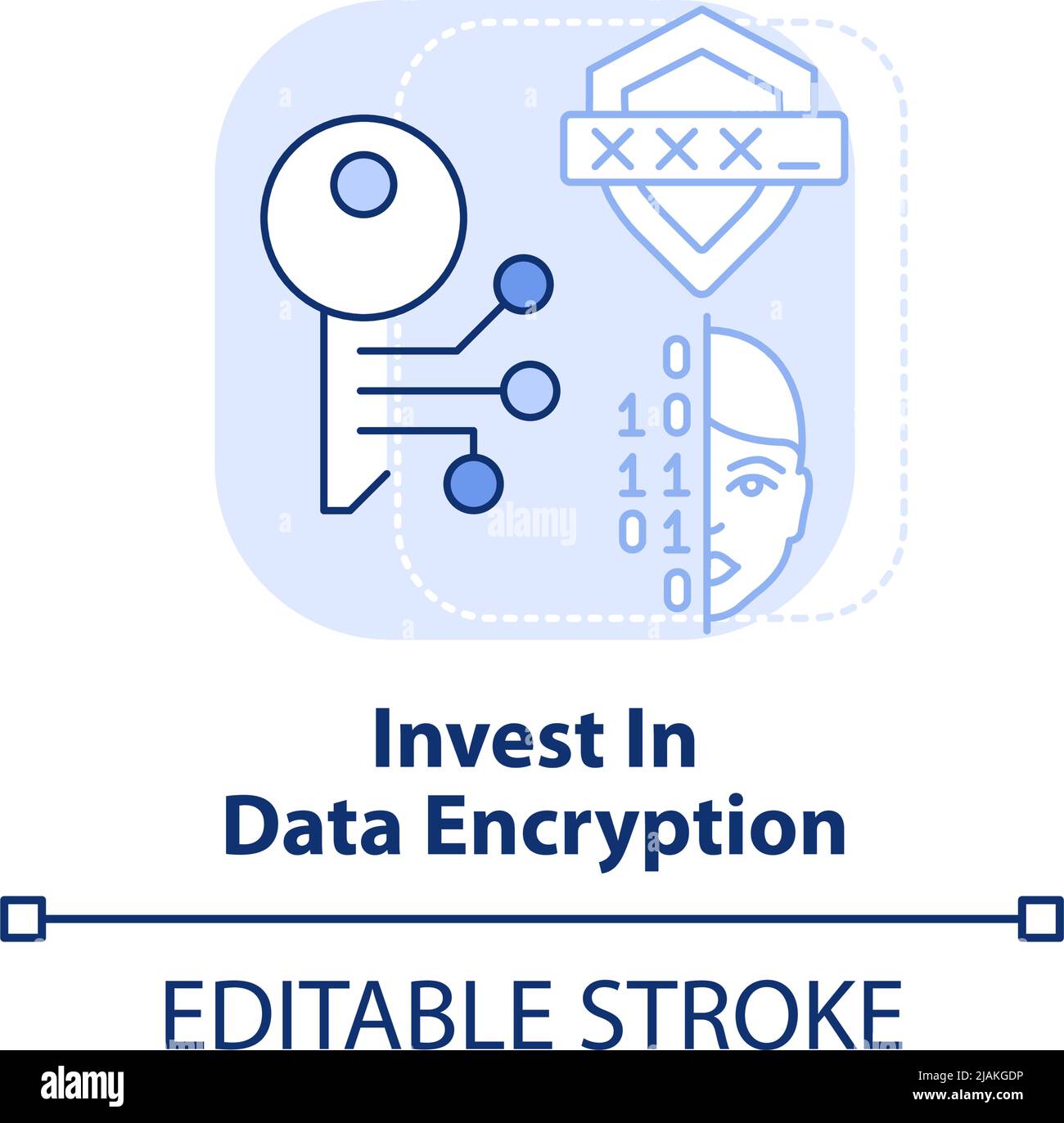 Invest in data encryption light blue concept icon Stock Vector Image ...