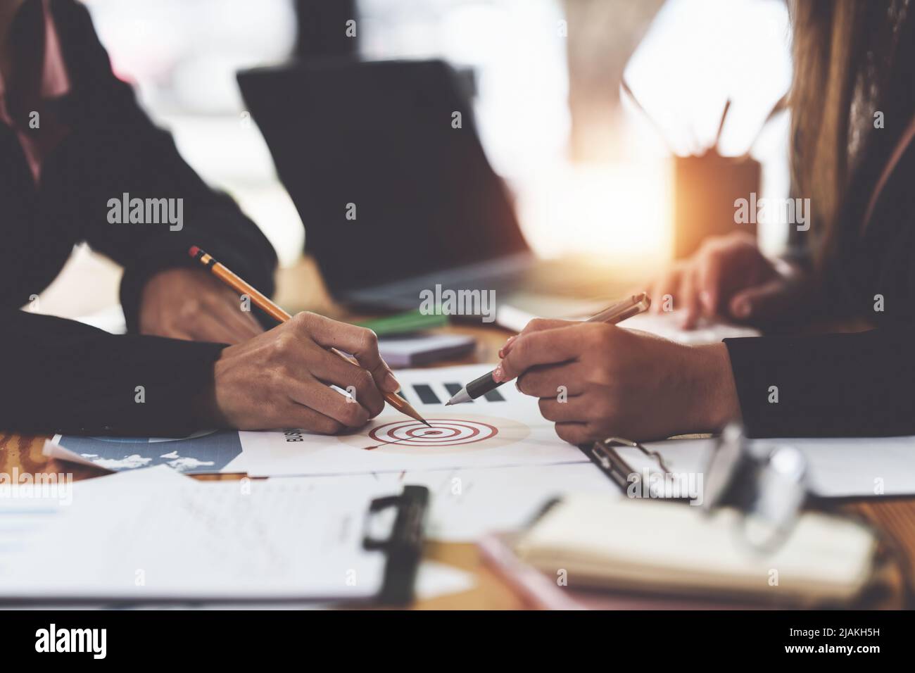 Group of IT consultant working and management big data and analyze ...