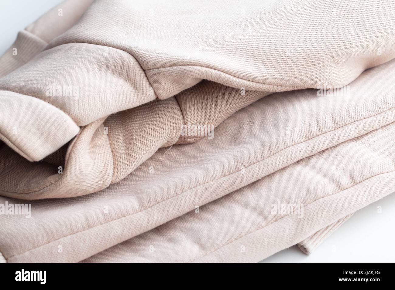 Warm gray sweatshirt, macro Design fashion Stock Photo