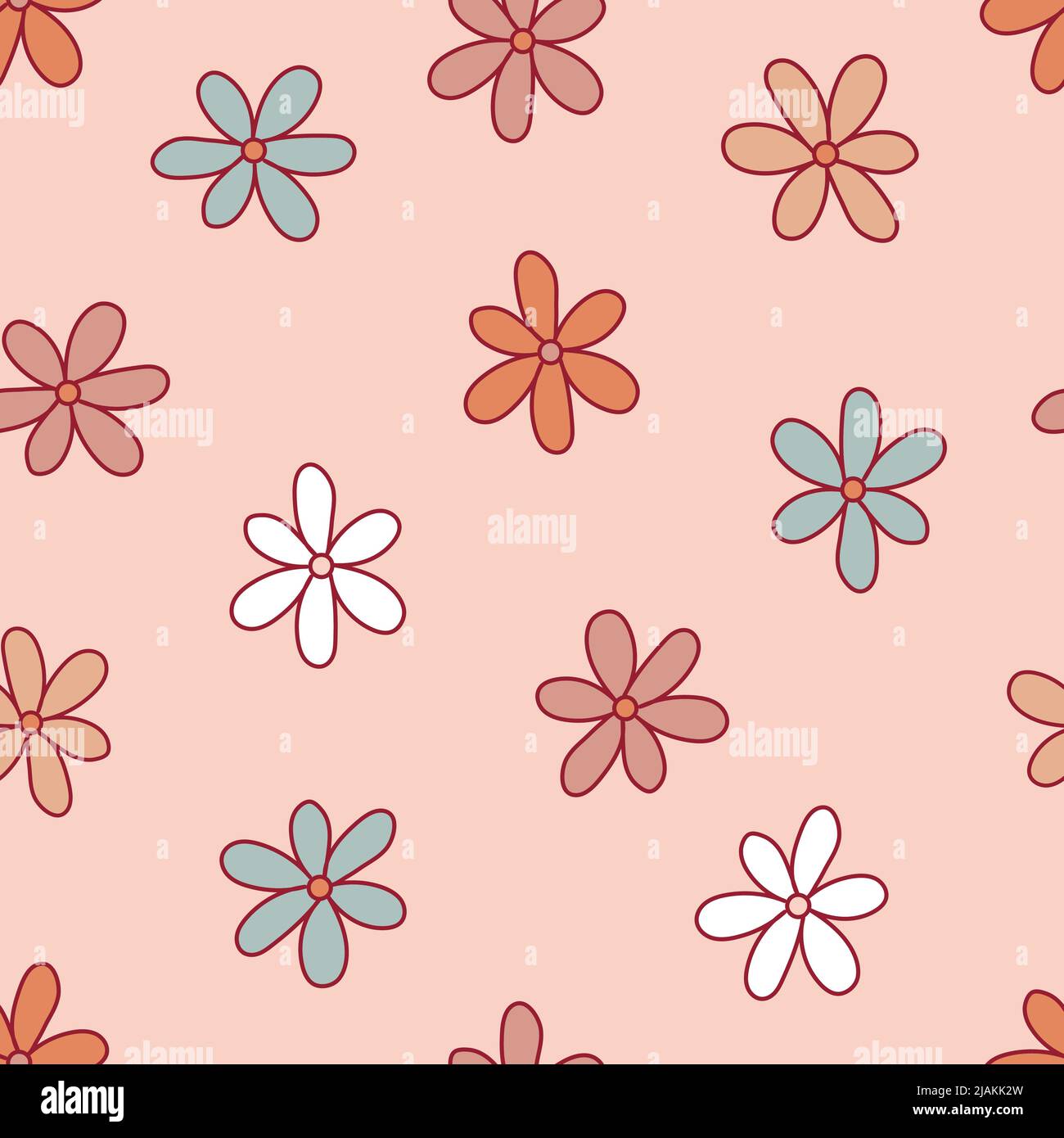 Pink Boho Daisy Wrapping Paper