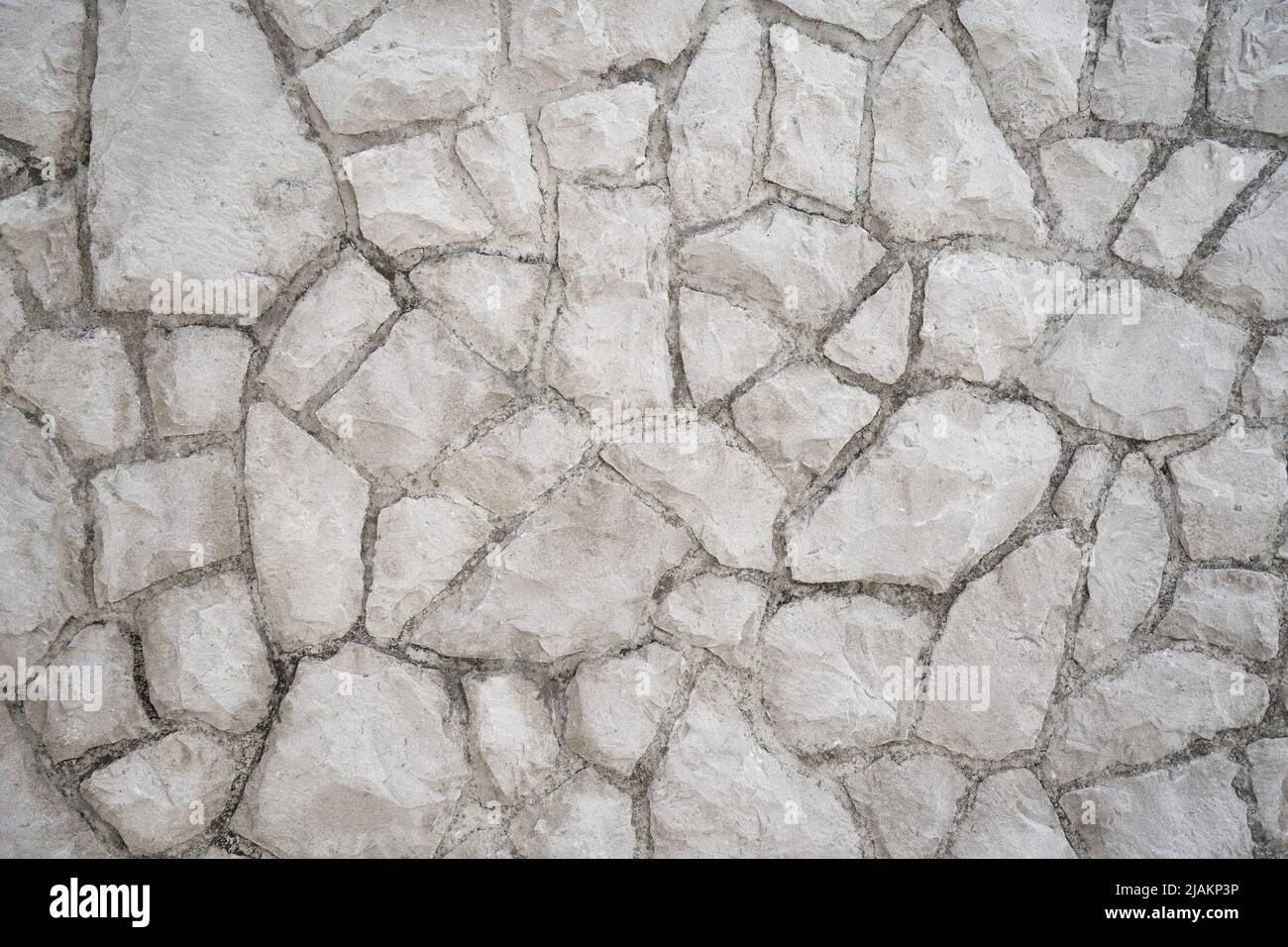 Gray stone wall texture, stone wall decoration Stock Photo