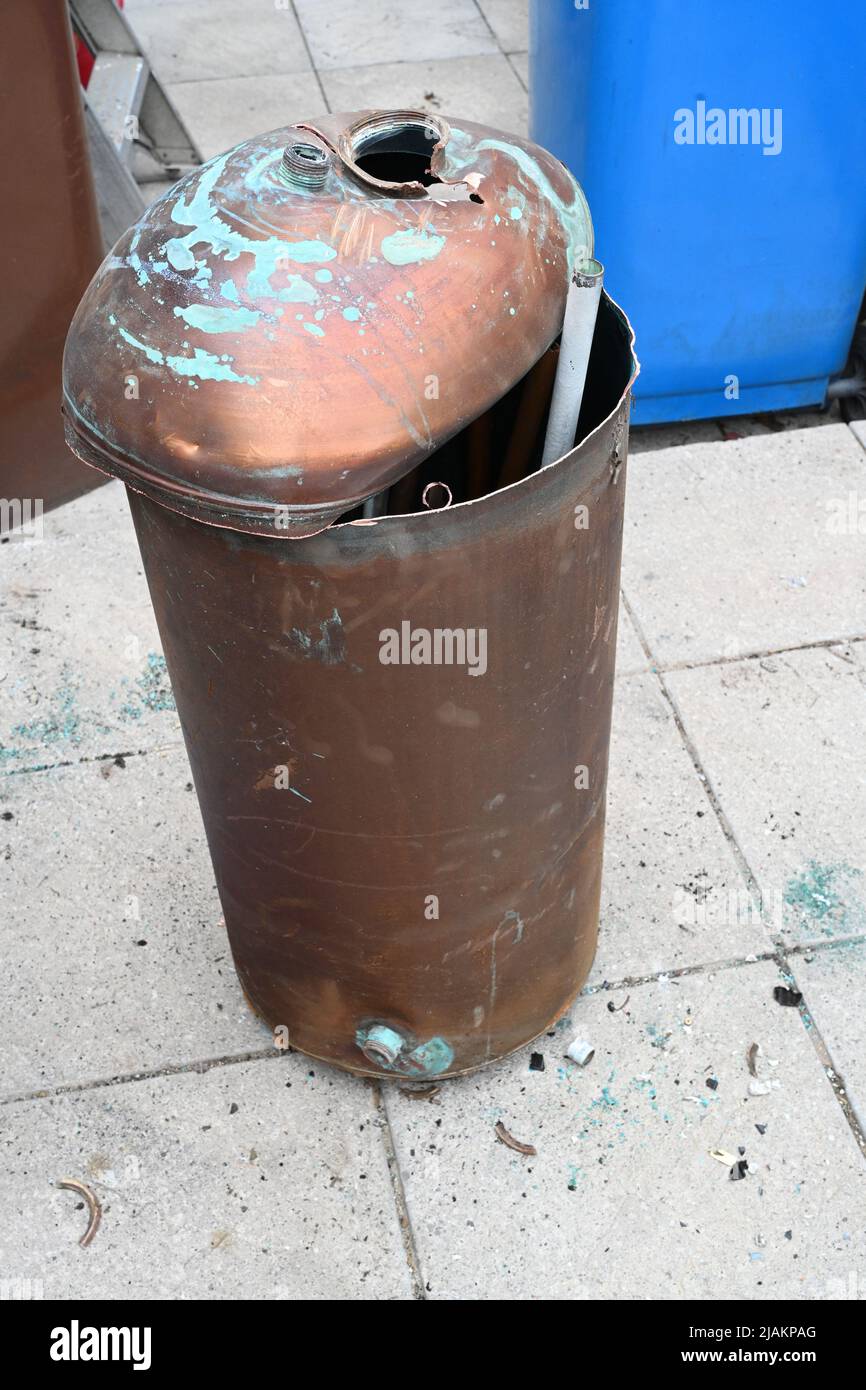 Copper pipe, recycling non ferrous metal Stock Photo Alamy