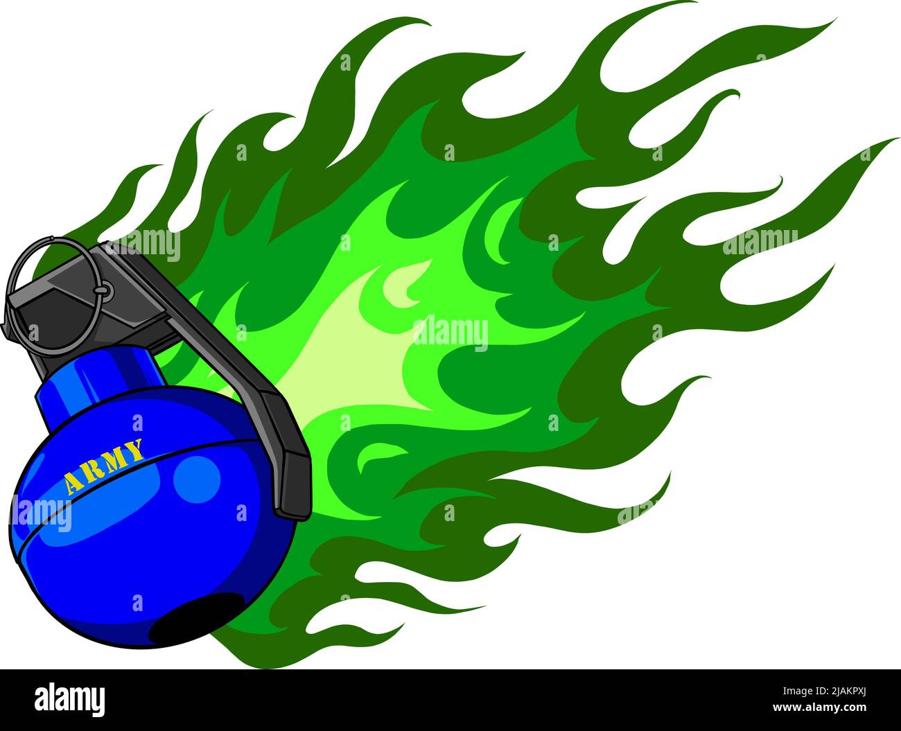 Hand grenade. illustration isolated on white background Stock Vector ...