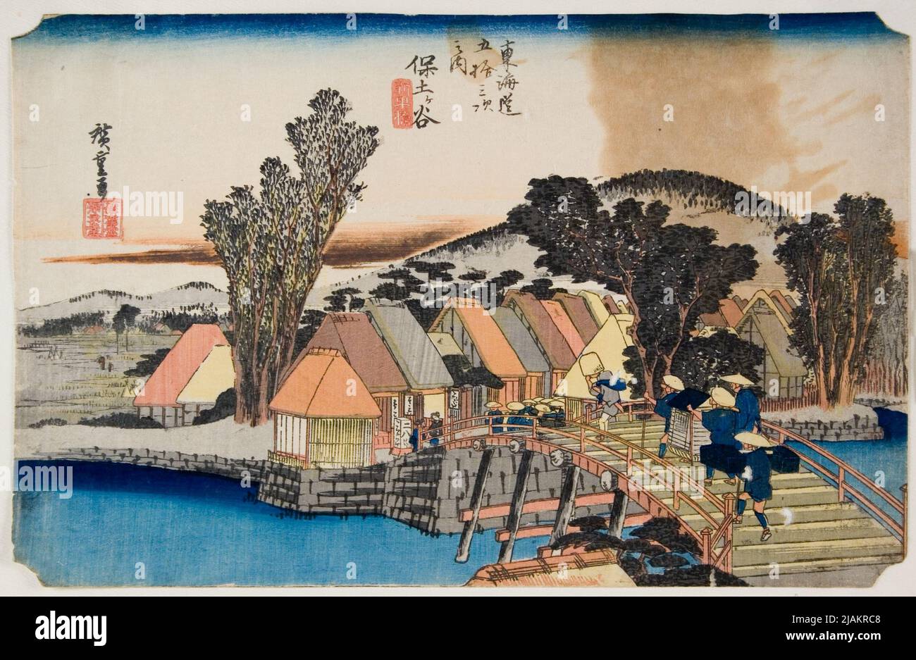 Hodogaya, board 5 from the series: Fifty three stages of the Tokaido road/Tokaido gojusan zugi no uchi HIROSHIGE, Ichiryusai (1797 1858) Stock Photo