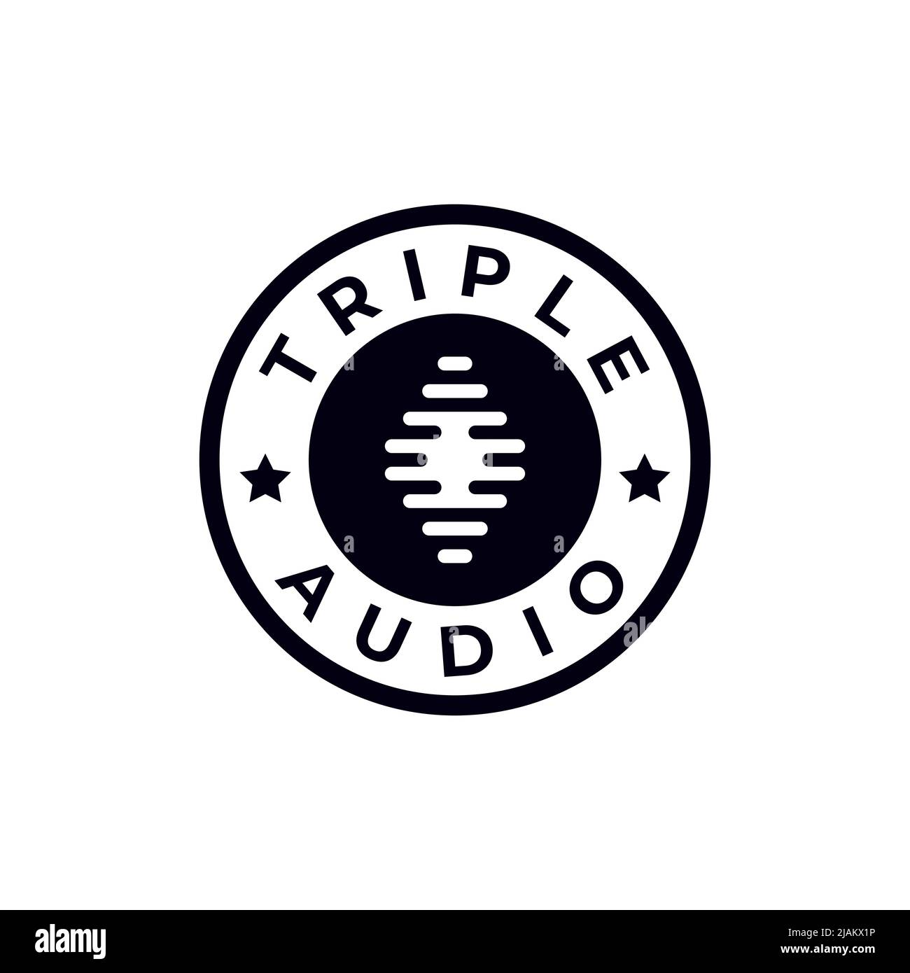 Audio microphone company vector logo design Stock Vector Image & Art