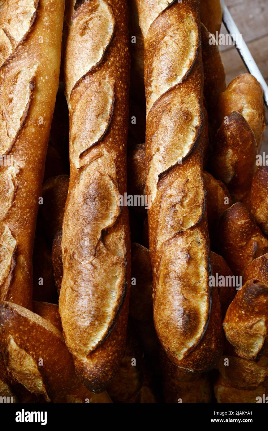 Real French tradition Baguette Paris France Stock Photo Alamy