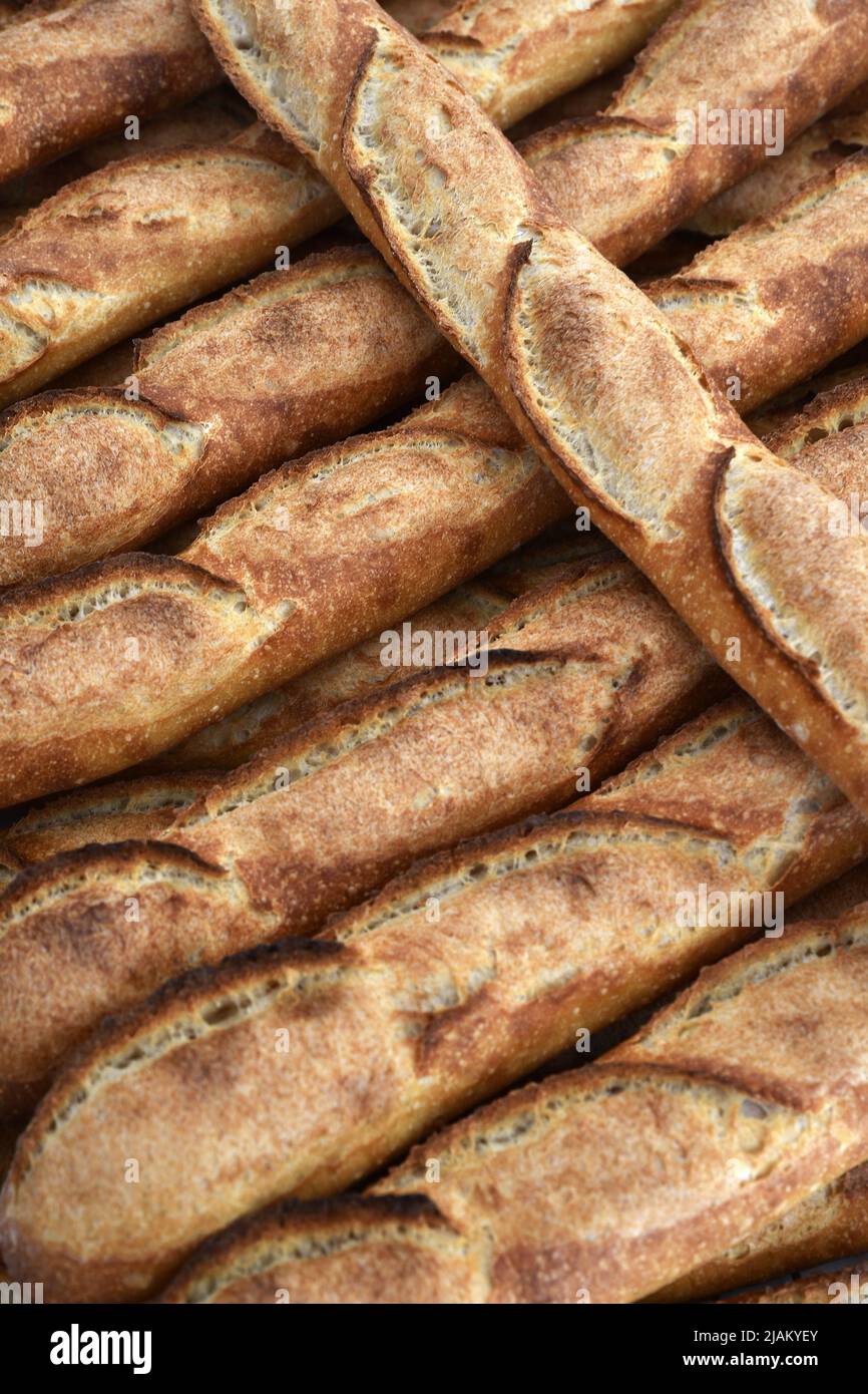 Real French tradition Baguette Paris France Stock Photo Alamy