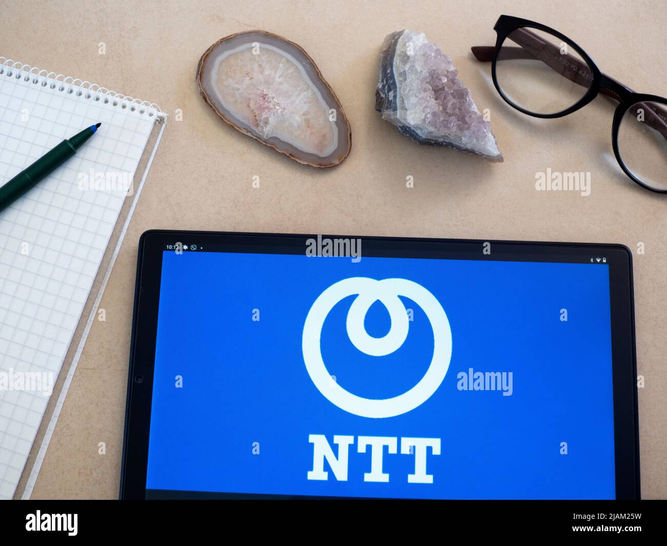 In This Photo Illustration Nippon Telegraph And Telephone Corporation NTT Group Logo Seen