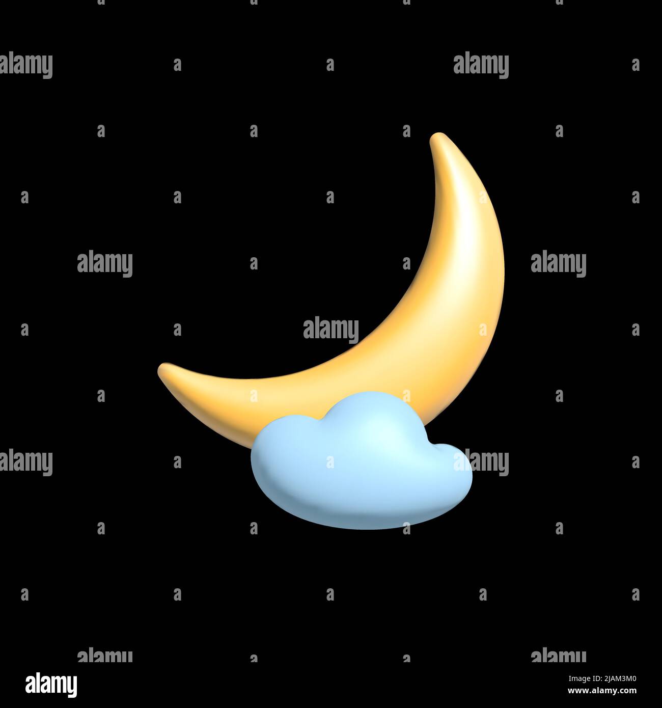 3d weather icon volumetric render with glossy sun cloud rain snow, elements for apps and social media. Stock Vector