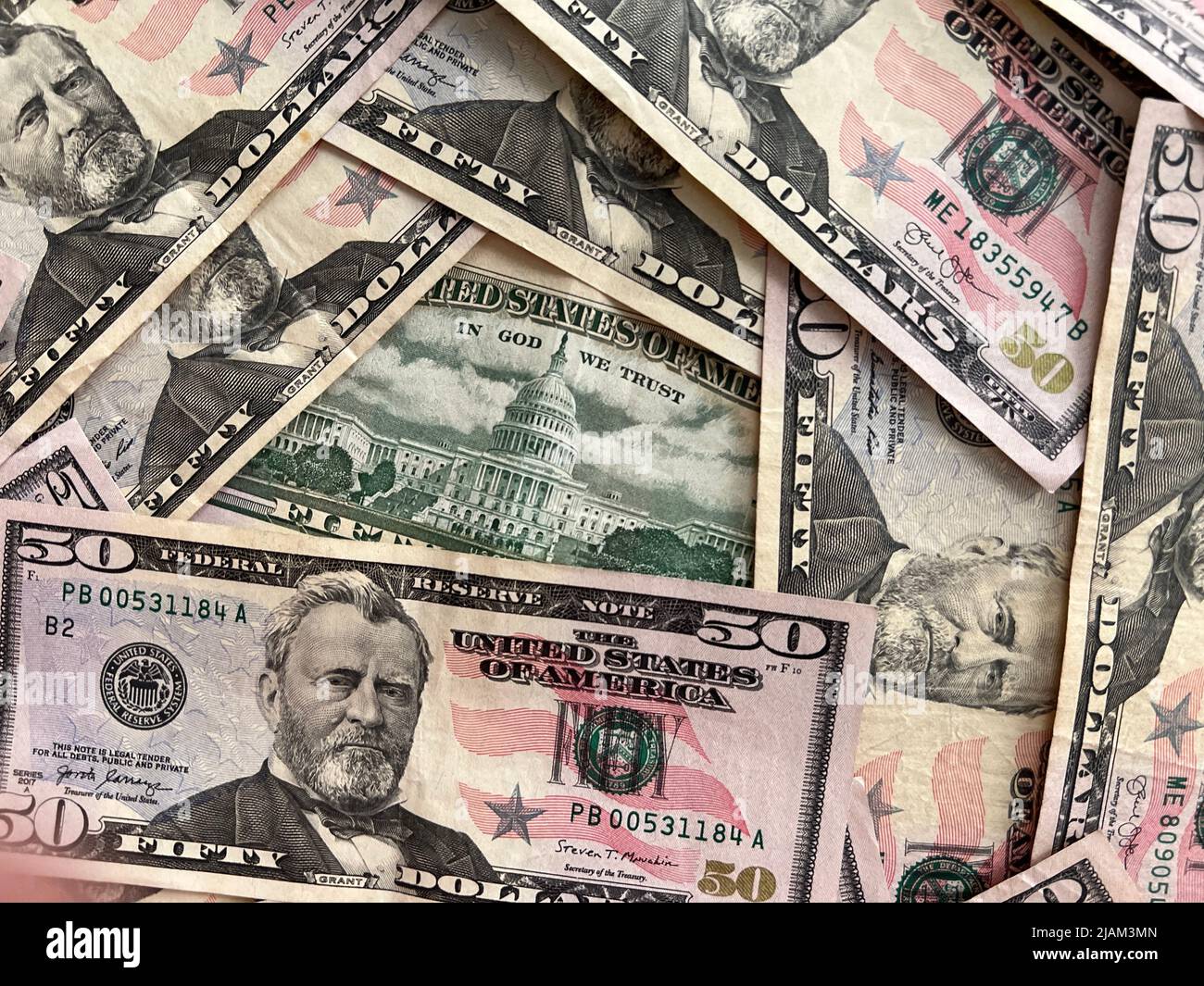 Ulysses S. Grant, 18th US president is on the face of the $50 bill 