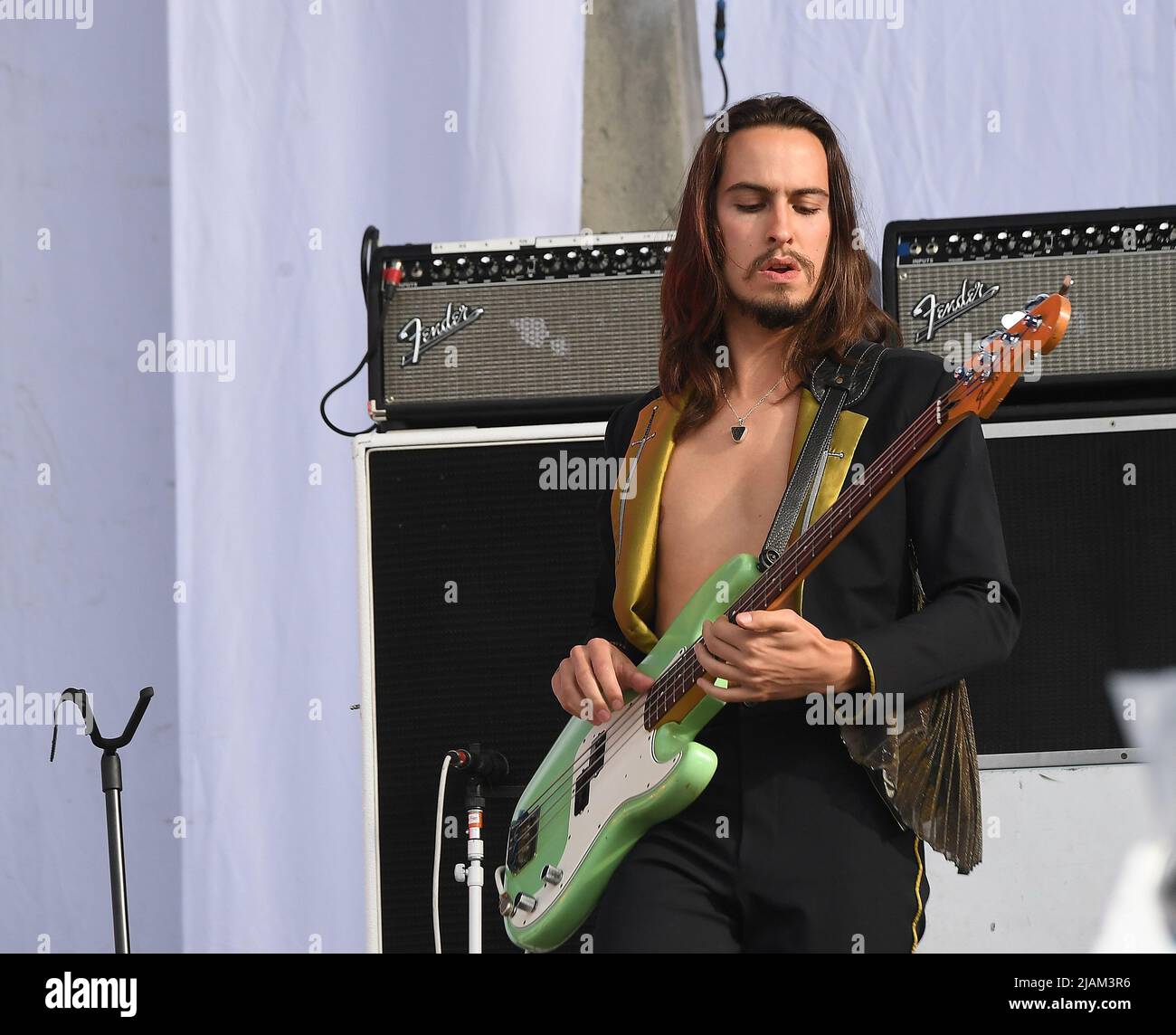 Greta Van Fleet Sam Kiszka performs during the 2022 BottleRock Napa