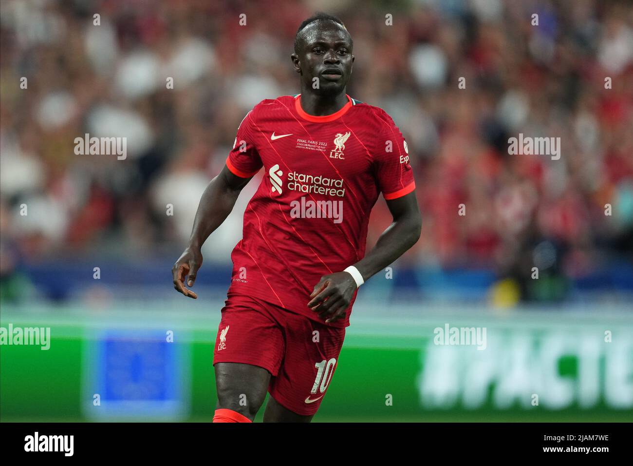Sadio Mane of Liverpool FC during the UEFA Champions League Final match between Liverpool FC and Real Madrid played at Stade de France on May 28, 2022 in Paris, France. (Photo by Magma) Stock Photo