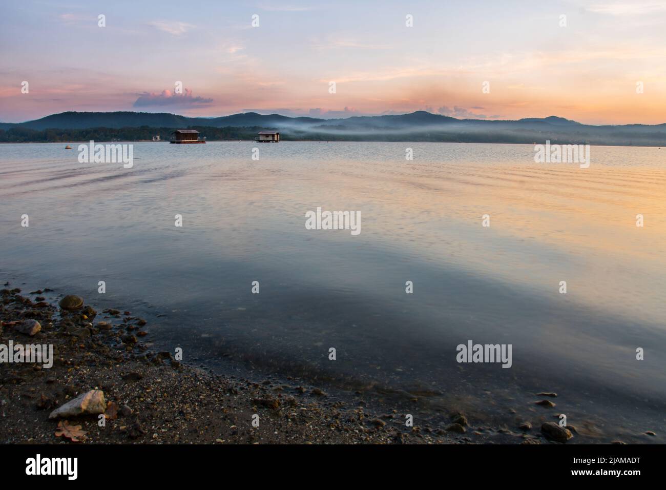 Lake Modrac near Tuzla in Bosnia Stock Photo