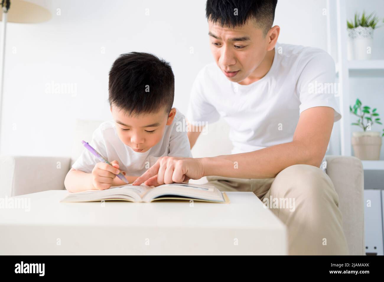 chinese children doing homework