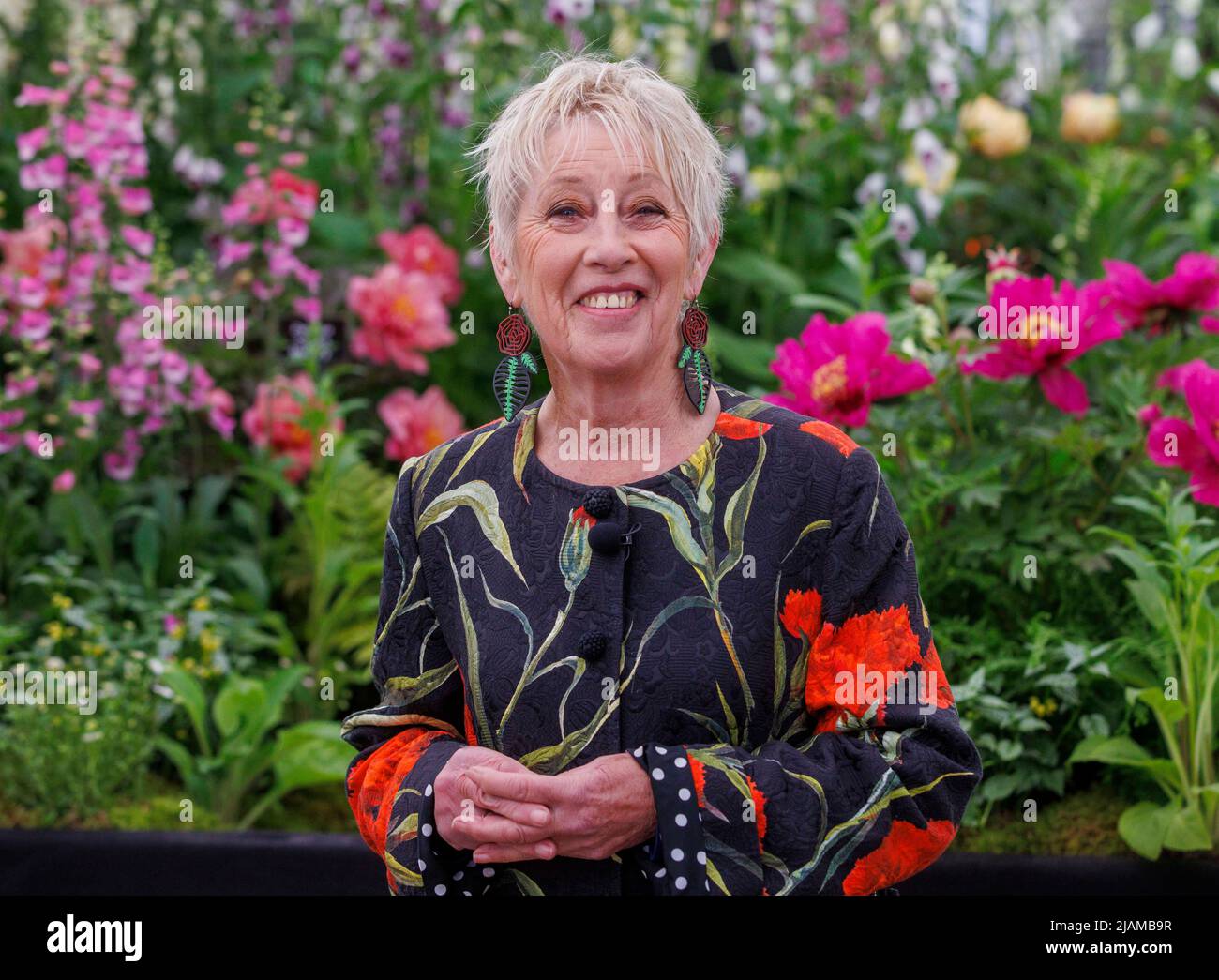 Carol Klein, Gardener, television presenter and newspaper writer, at the RHS Chelsea Flower Show, Stock Photo
