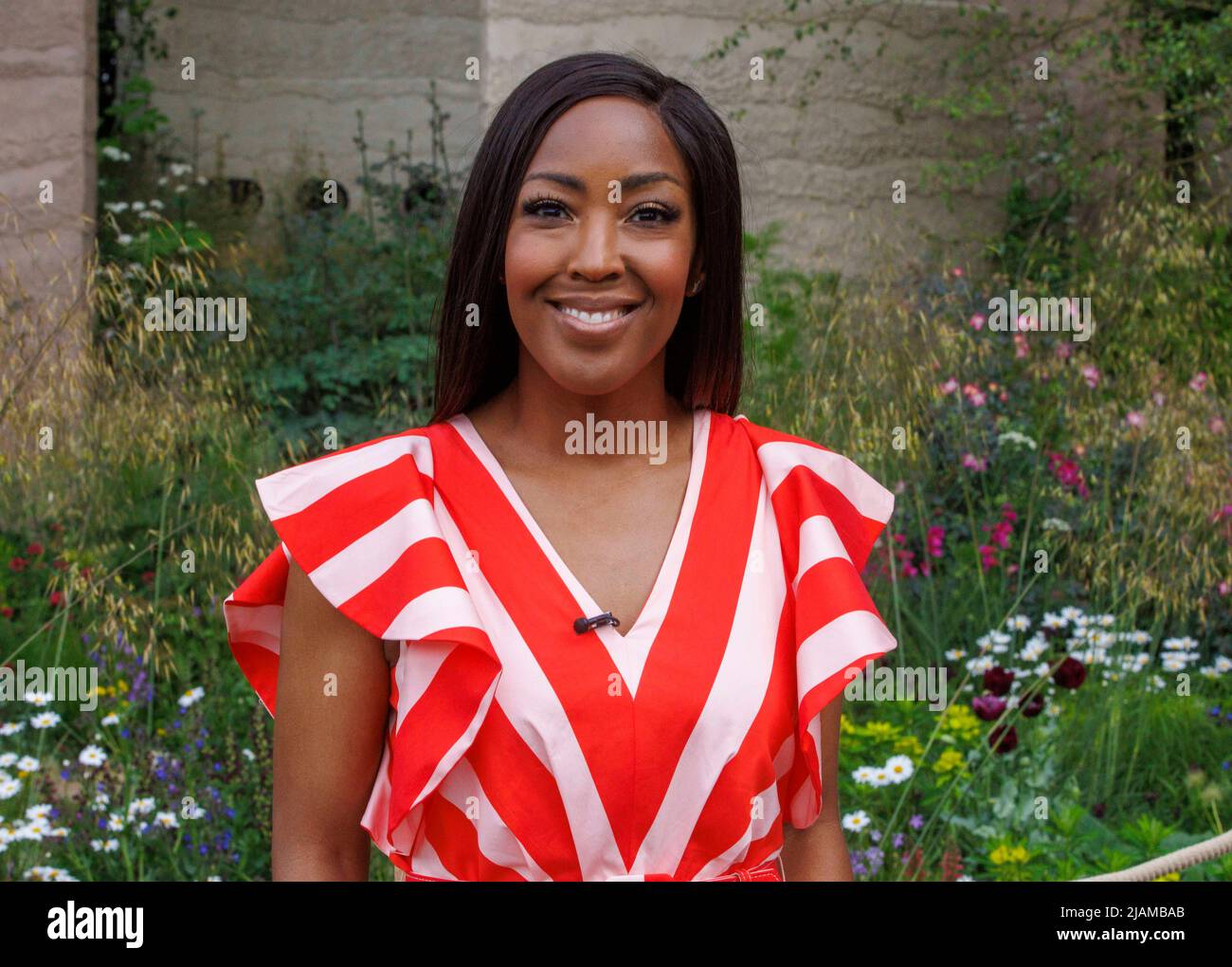 Angellica Bell, Television and Radio presenter, at the Chelsea Flower Show. She presented CBBC between 2000-2006 Stock Photo