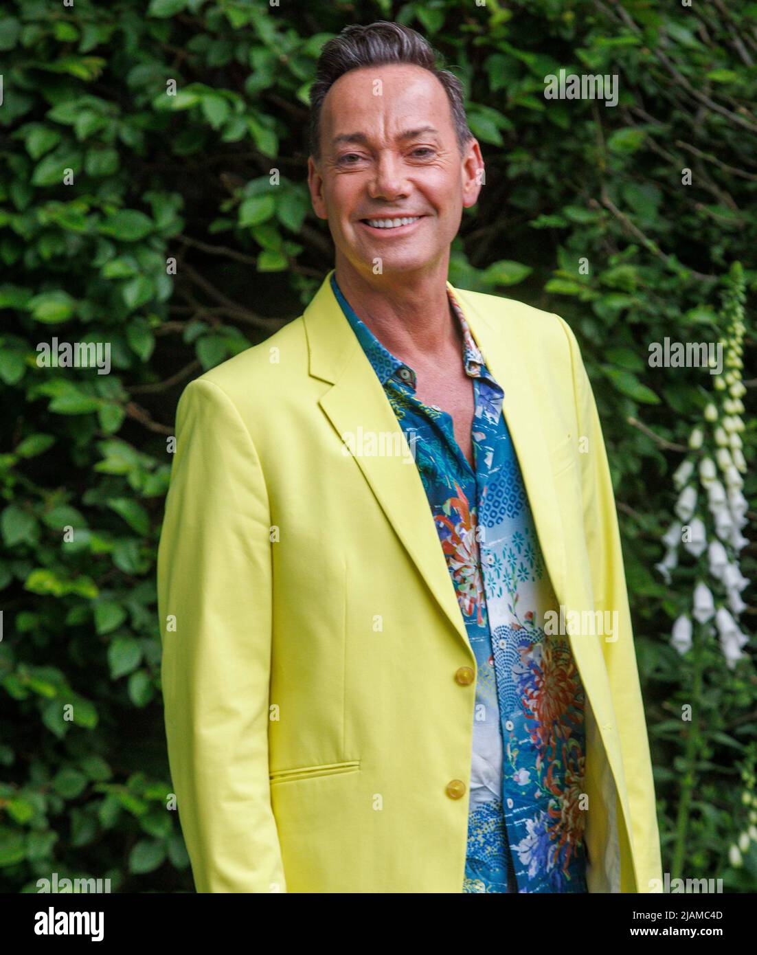 Craig Revel Horwood, author, dance choreographer, theatre director and drag queen, at the RHS Chelsea flower show. Stock Photo