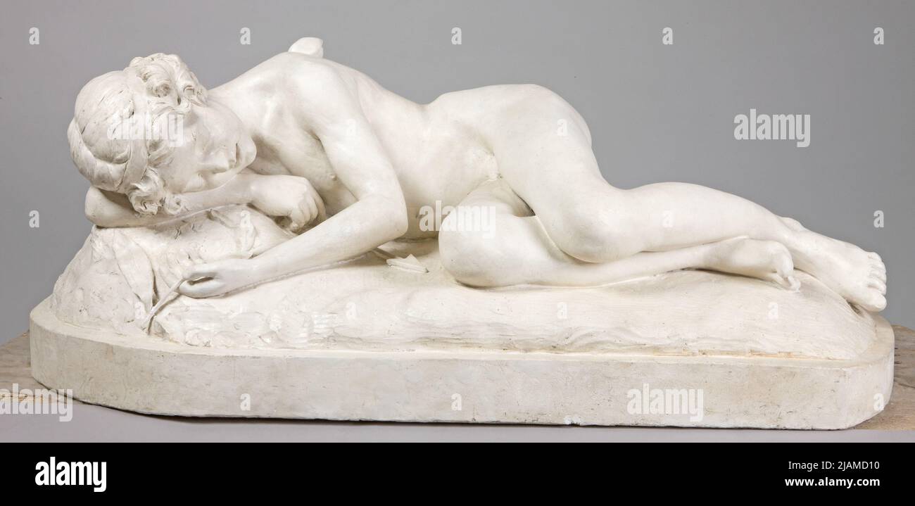 Sleeping Cupid Andriolli, Natali (1855 1912) Stock Photo
